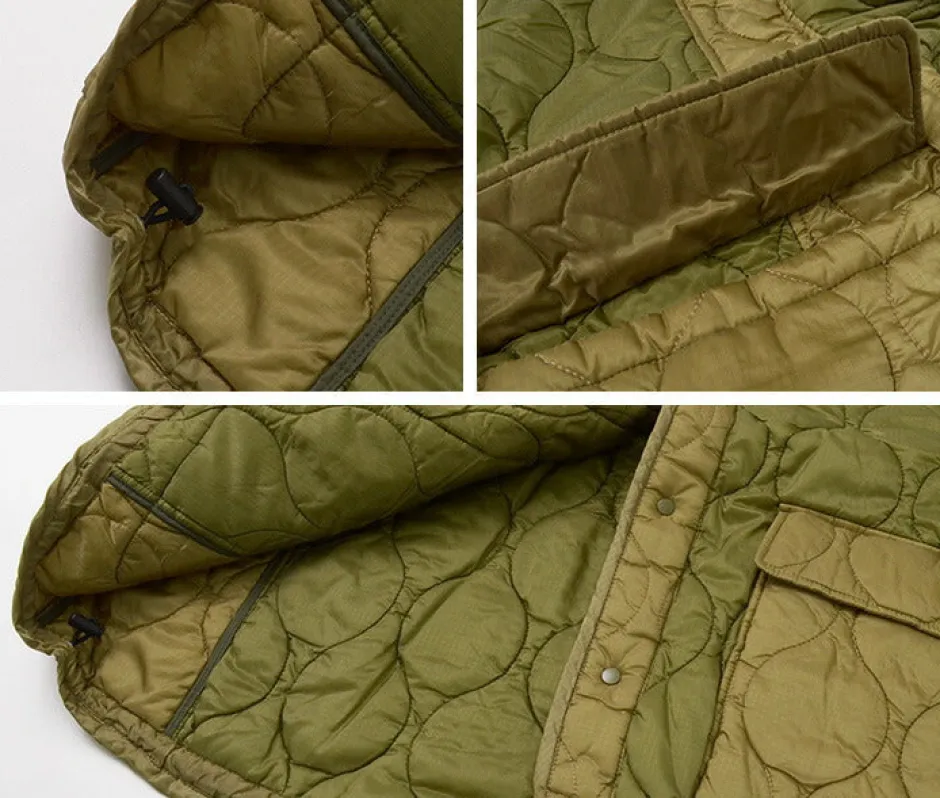 Jackets^REMI RELIEF / Military Ripstop Short Sleeve Quilted Shirt Jacket