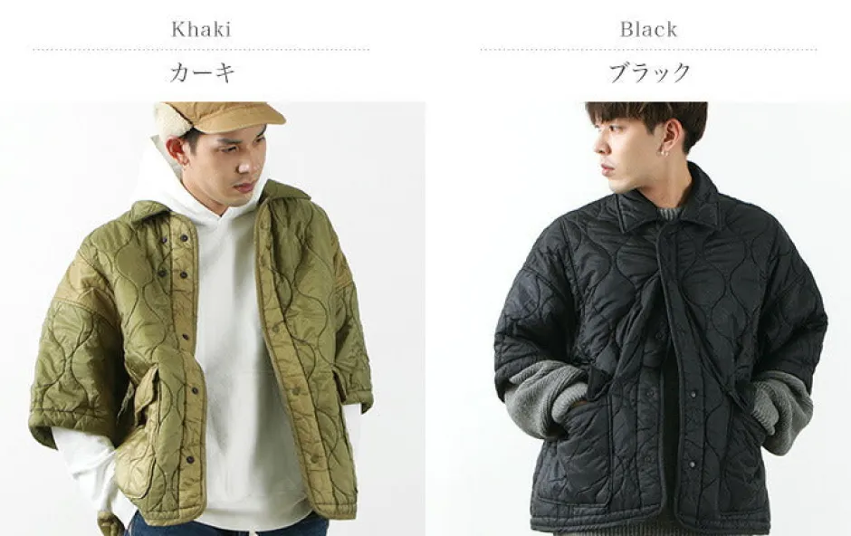 Jackets^REMI RELIEF / Military Ripstop Short Sleeve Quilted Shirt Jacket