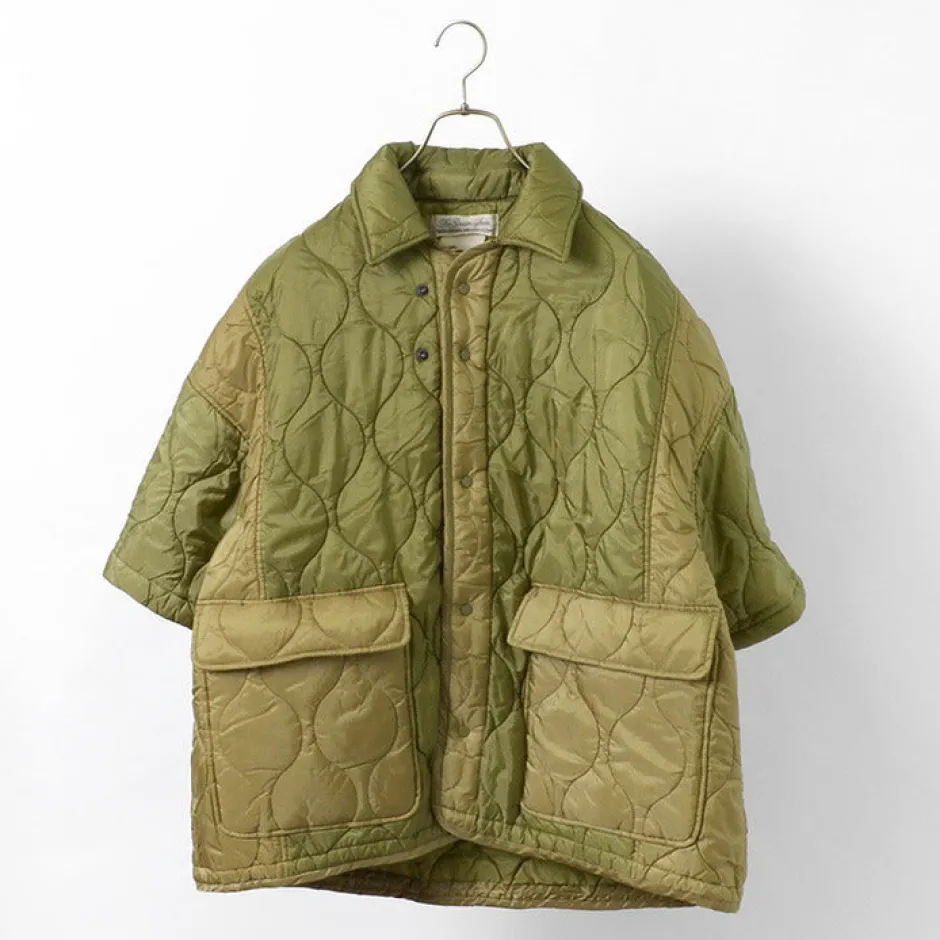 Jackets^REMI RELIEF / Military Ripstop Short Sleeve Quilted Shirt Jacket