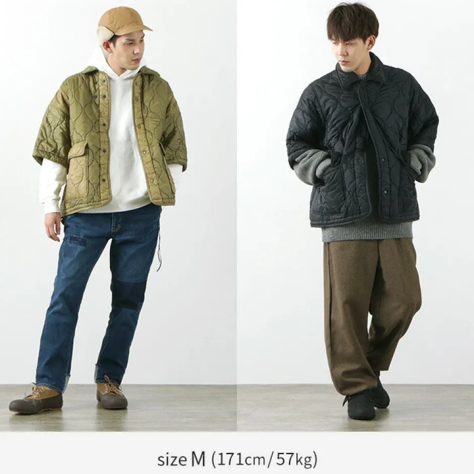 Jackets^REMI RELIEF / Military Ripstop Short Sleeve Quilted Shirt Jacket