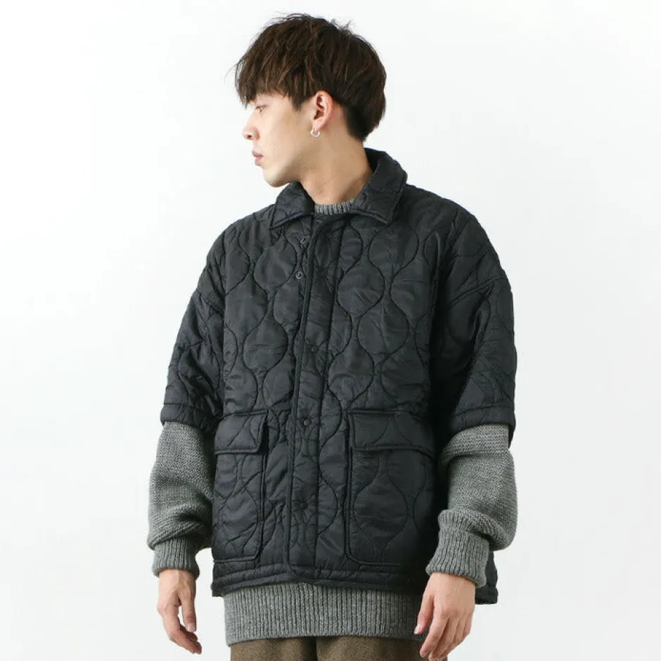 Jackets^REMI RELIEF / Military Ripstop Short Sleeve Quilted Shirt Jacket