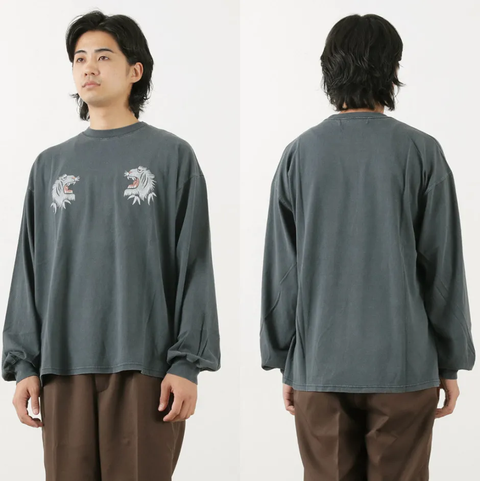 T-Shirts^REMI RELIEF / Special Order HARD Special Processing 20 Jersey Long Sleeve T-Shirt (Tiger Pattern)