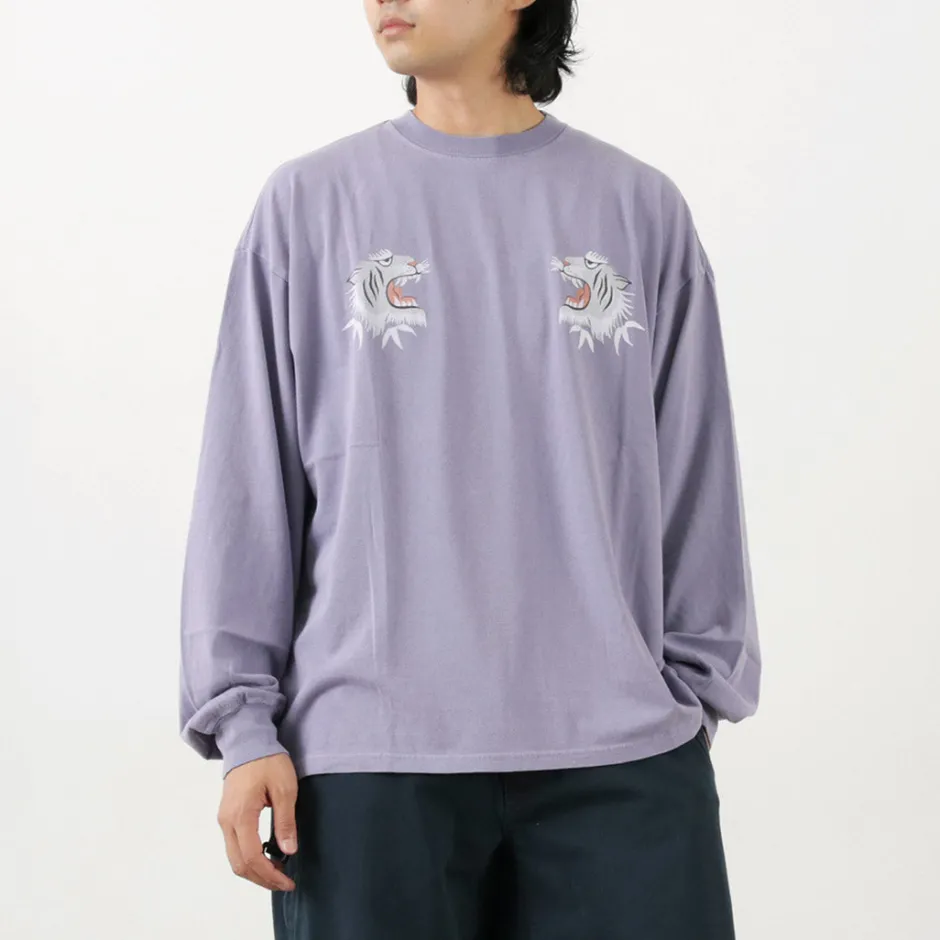 T-Shirts^REMI RELIEF / Special Order HARD Special Processing 20 Jersey Long Sleeve T-Shirt (Tiger Pattern)