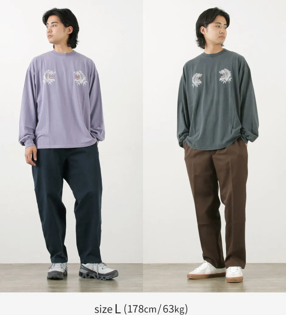 T-Shirts^REMI RELIEF / Special Order HARD Special Processing 20 Jersey Long Sleeve T-Shirt (Tiger Pattern)