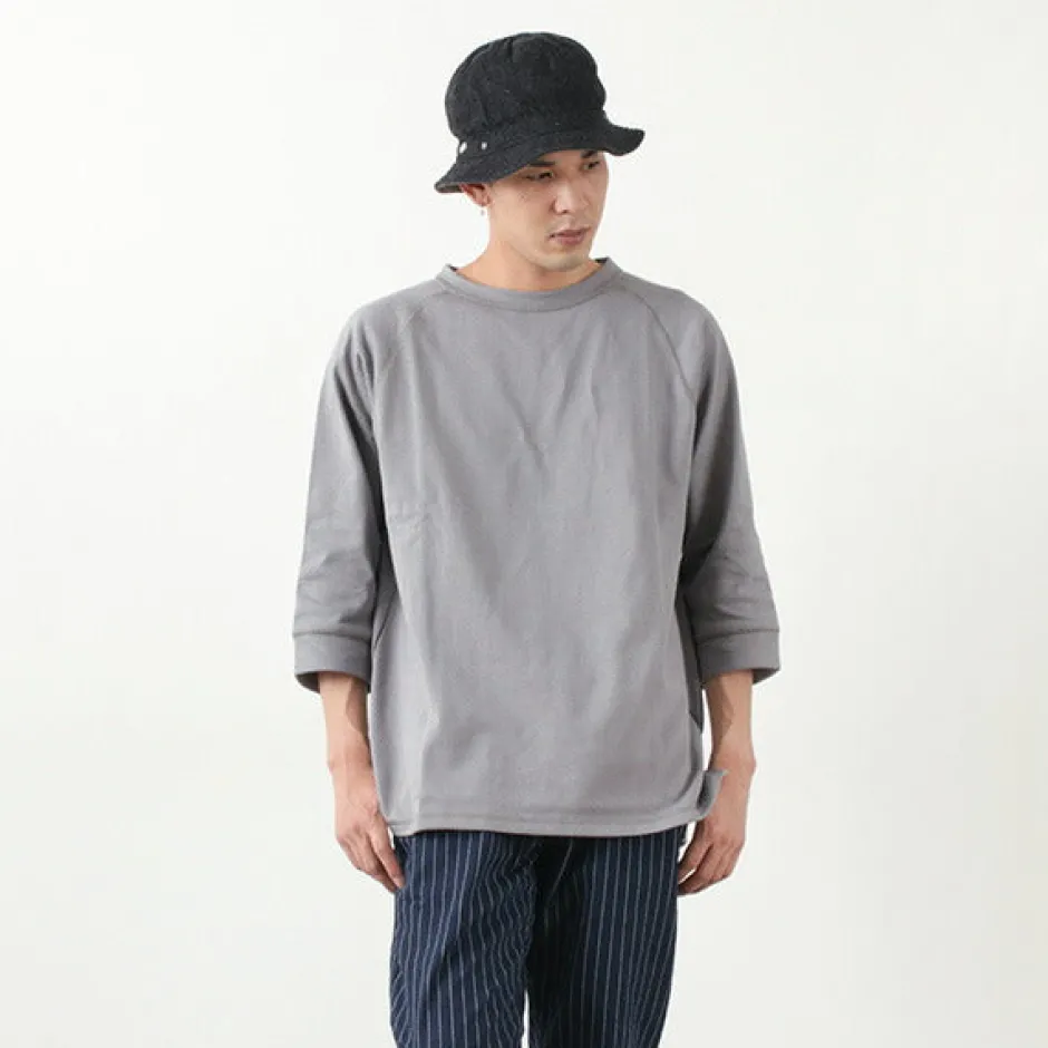 T-Shirts^ROCOCO / Hemmed Jersey Cotton Crew Neck Cut & Sew