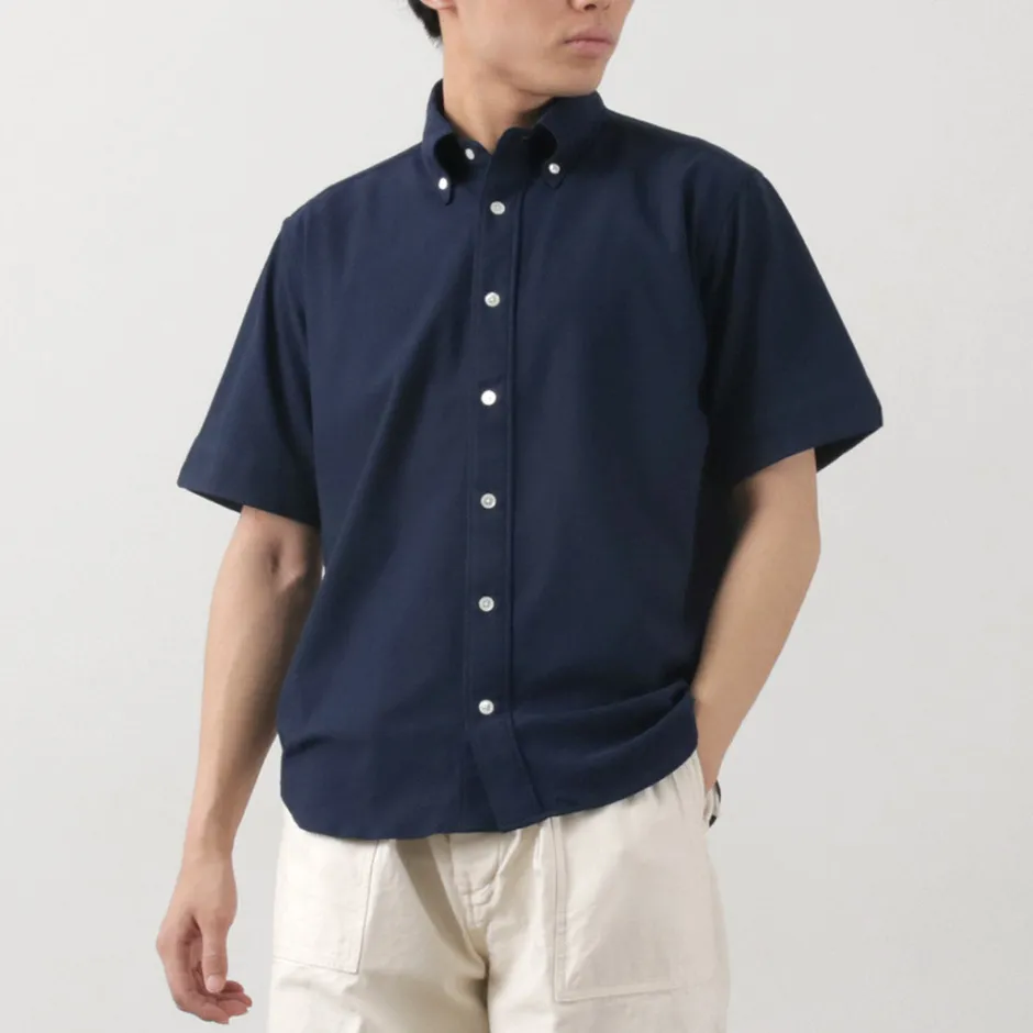 Shirts^ROCOCO / Pique Short Sleeve Button Down Shirt