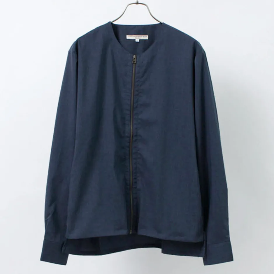 Cardigans^ROCOCO / Polylammy Coolmax stretch collarless shirt cardigan