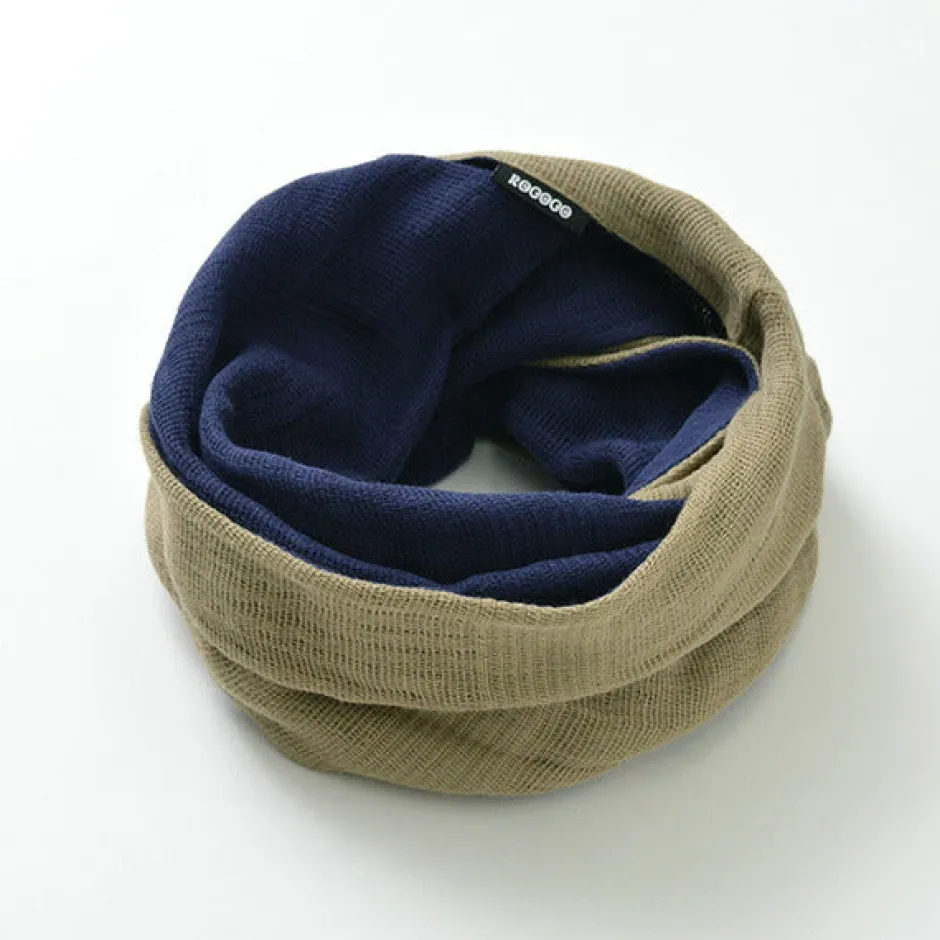 Scarfs^ROCOCO / 2-Tone Snood Reversible Imabari Scarf