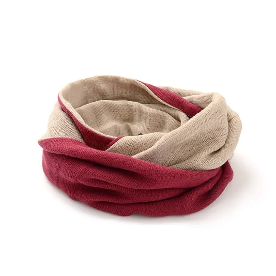 Scarfs^ROCOCO / 2-Tone Snood Reversible Imabari Scarf