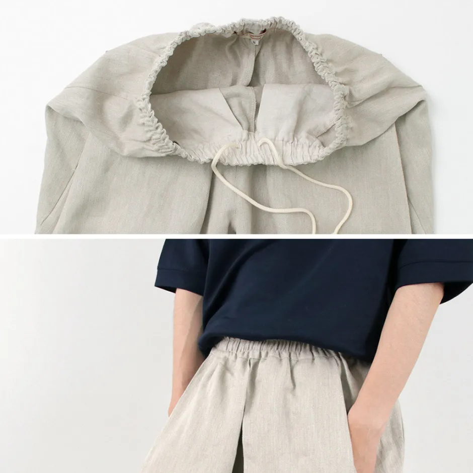 Trousers^ROCOCO / Vintage Linen Wide Tucked Easy Pants