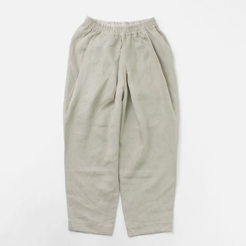 Trousers^ROCOCO / Vintage Linen Wide Tucked Easy Pants