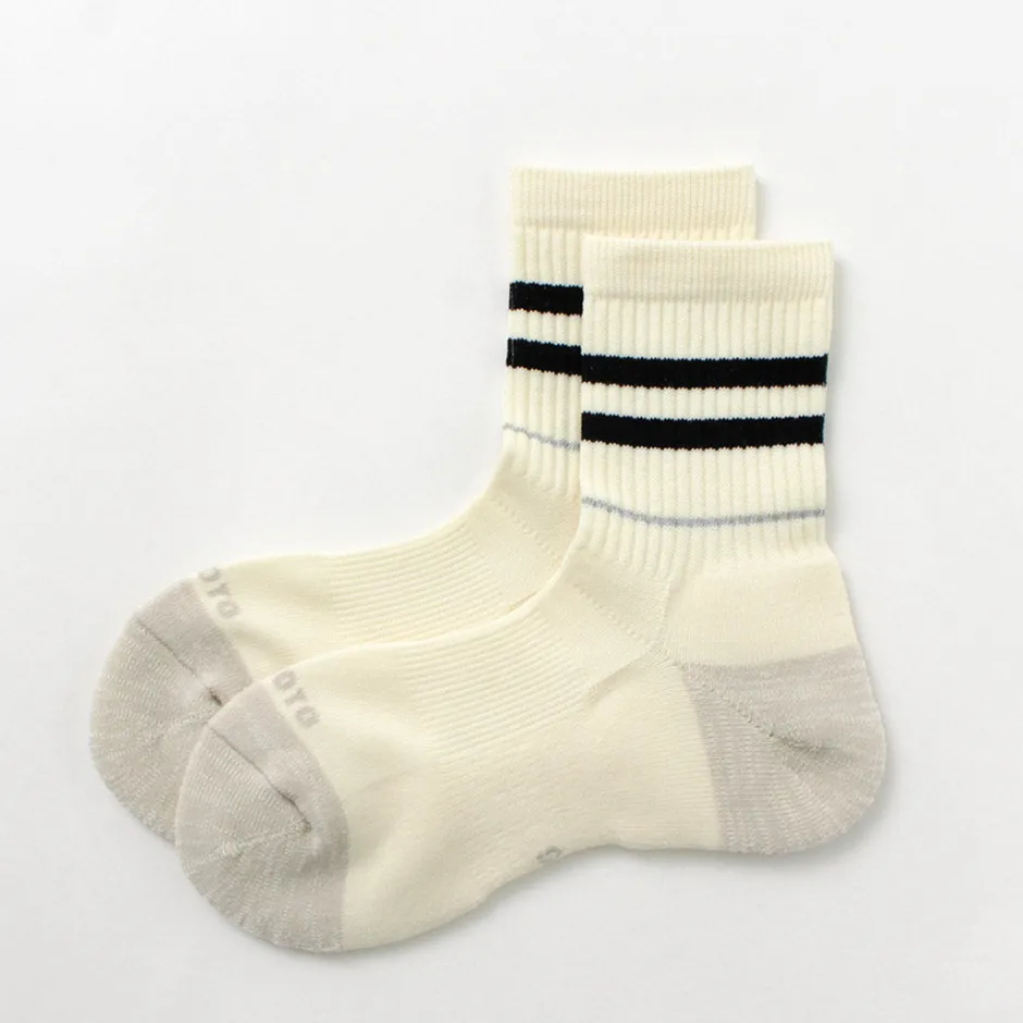 Socks^ROTOTO / All Rounder 2 Stripe Merino Crew Socks