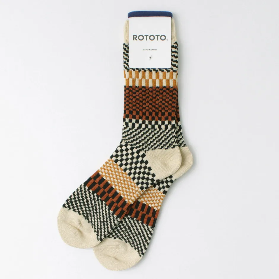 Socks^ROTOTO / Check & Step Socks R1549