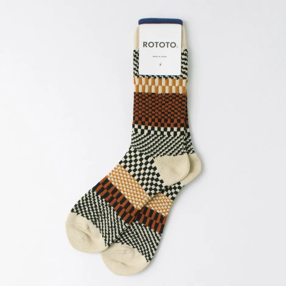 Socks^ROTOTO / Check & Step Socks R1549