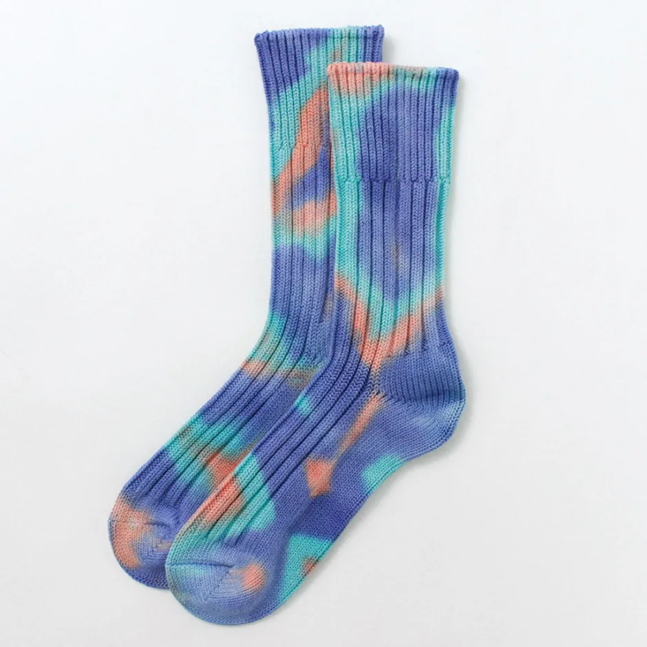 Socks^ROTOTO / Chunky rib crew socks Tie-dye