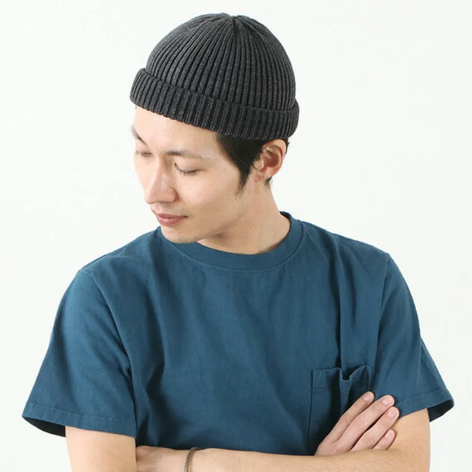 Hats^ROTOTO / Indigo Cotton Roll Up Beanie