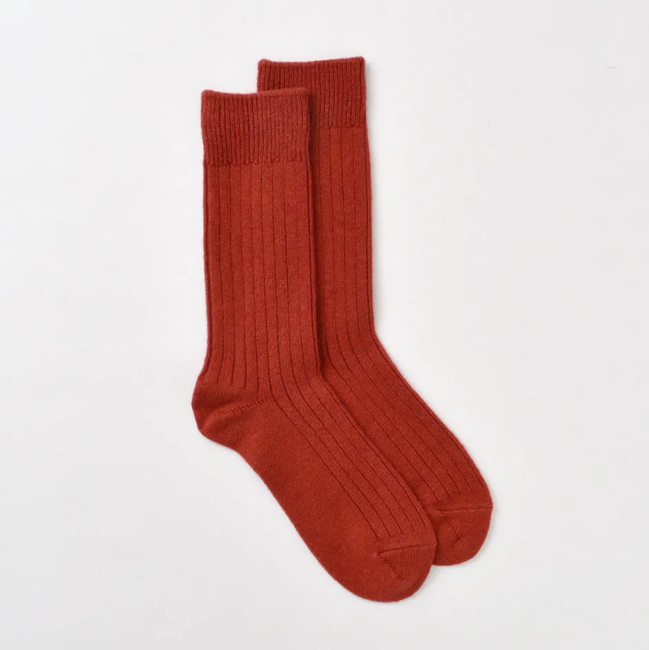 Socks^ROTOTO / R1327 Cotton wool ribbed crew socks