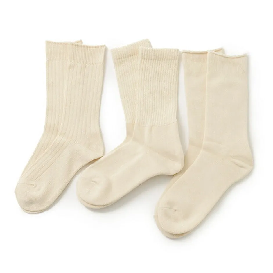 Socks^ROTOTO / R1123 Daily 3 pack socks natural