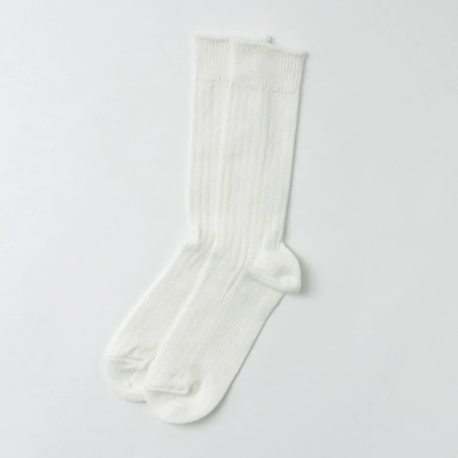 Socks^ROTOTO / R1461 linen cotton ribbed socks