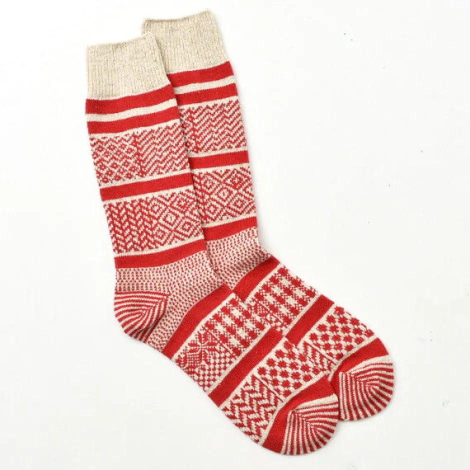 Socks^ROTOTO / R1337 Multi jacquard crew socks