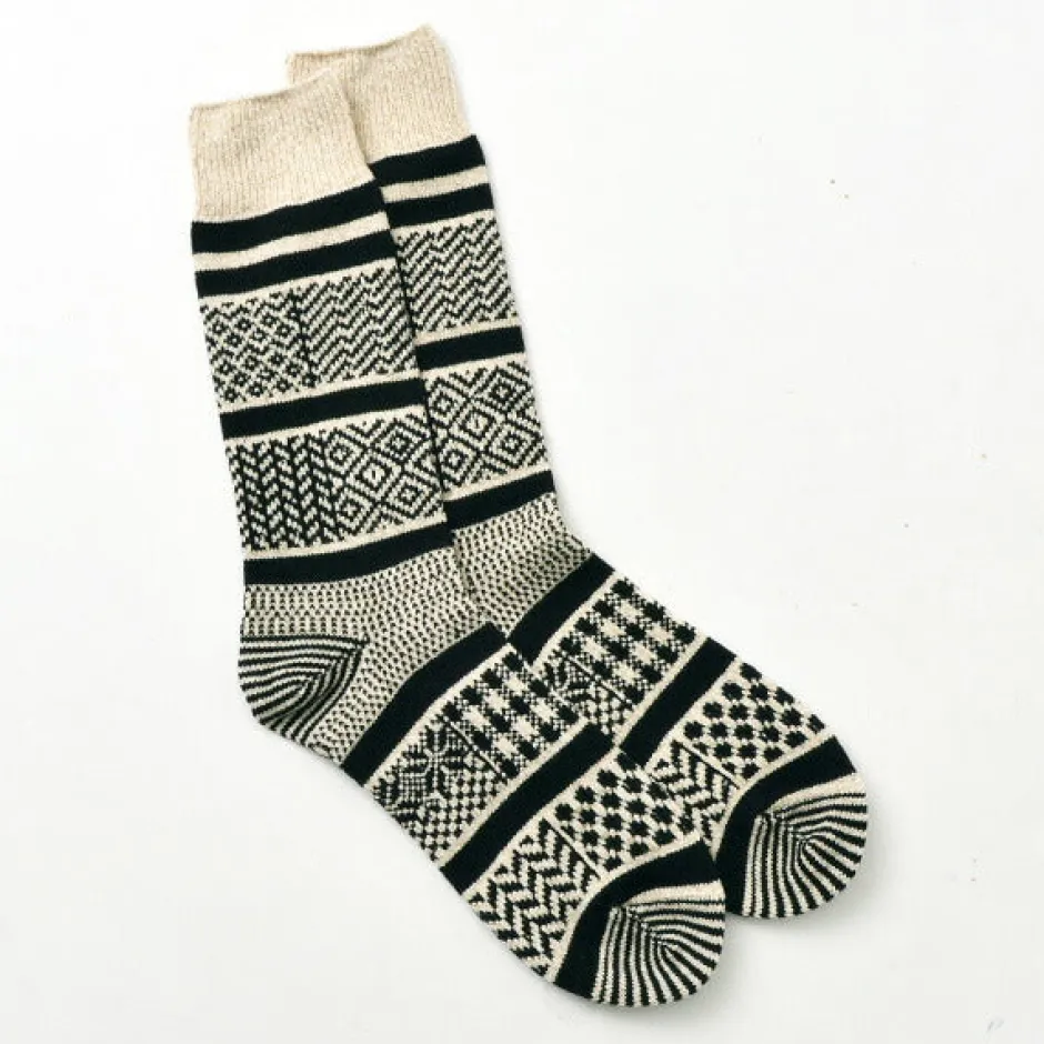 Socks^ROTOTO / R1337 Multi jacquard crew socks