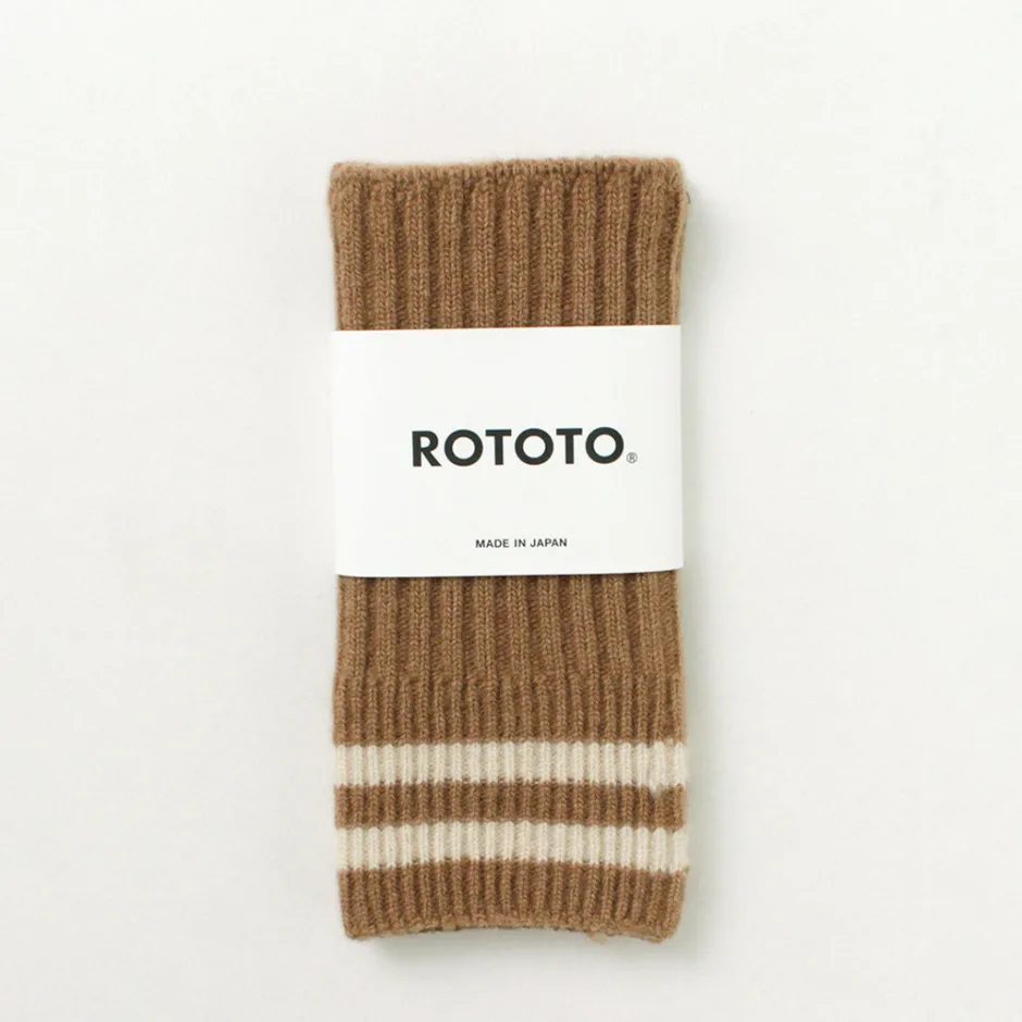 Gloves^ROTOTO / Striped Seamless Hand Warmer Merino Lamb Wool