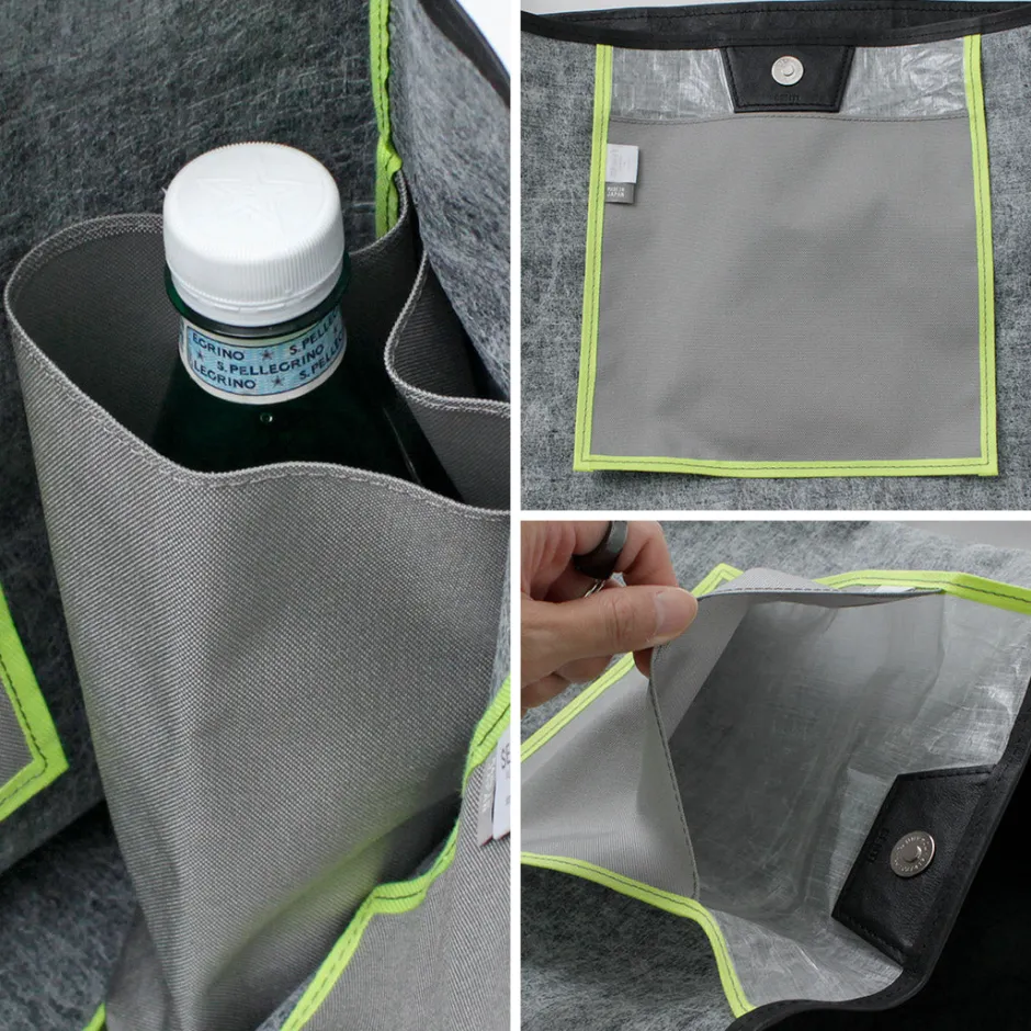 Shoulder Bags^SENTI / Dyneema Leather Box Type Shoulder Bag black