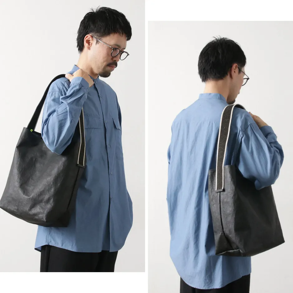 Shoulder Bags^SENTI / Dyneema Leather Box Type Shoulder Bag black