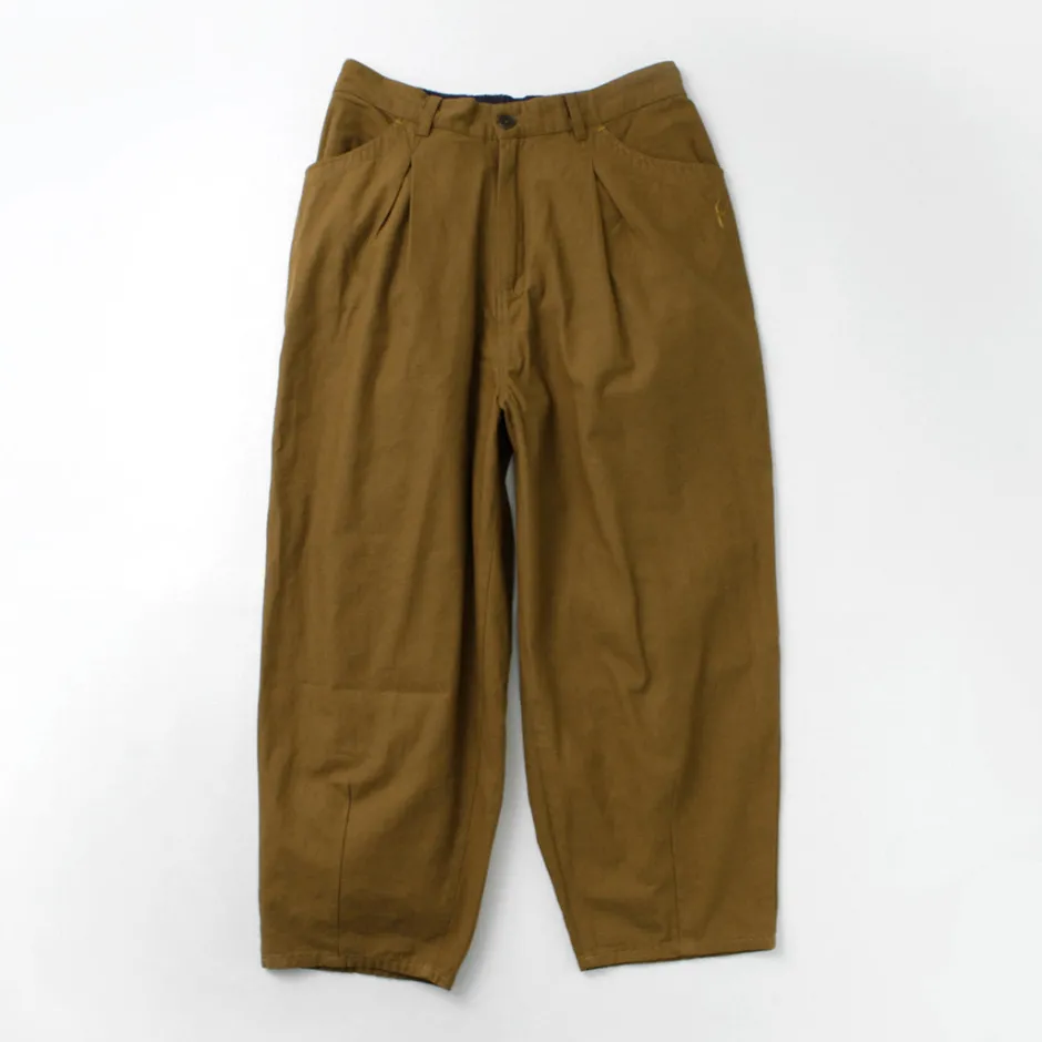 Trousers^SLOW HANDS / Back Satin Poofy Tuck Pants