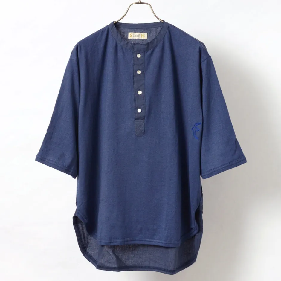 T-Shirts^SLOW HANDS / Henry Neck Combi T-Shirt