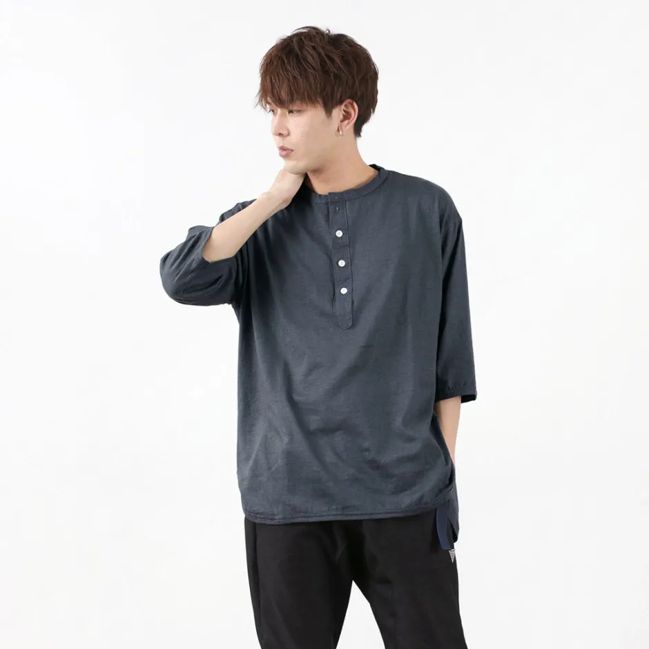 T-Shirts^SLOW HANDS / Henry Neck Combi T-Shirt