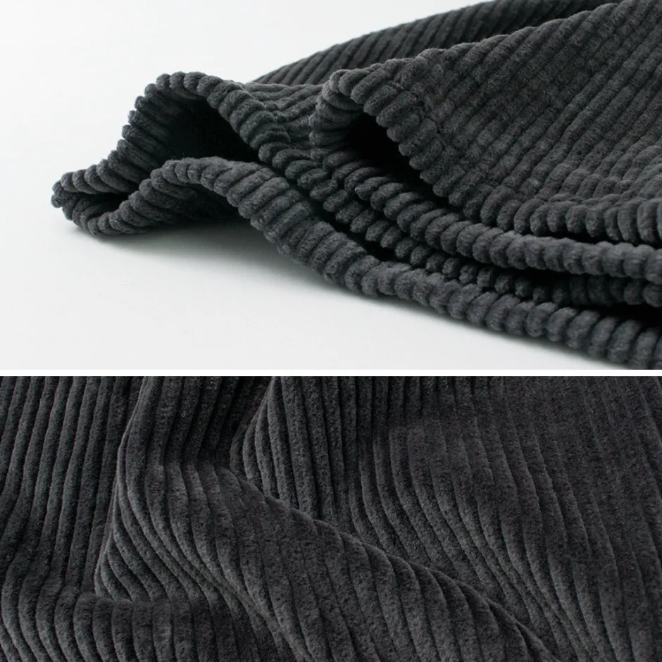 Trousers^SLOW HANDS / Wide Corduroy Poofy Tuck Pants