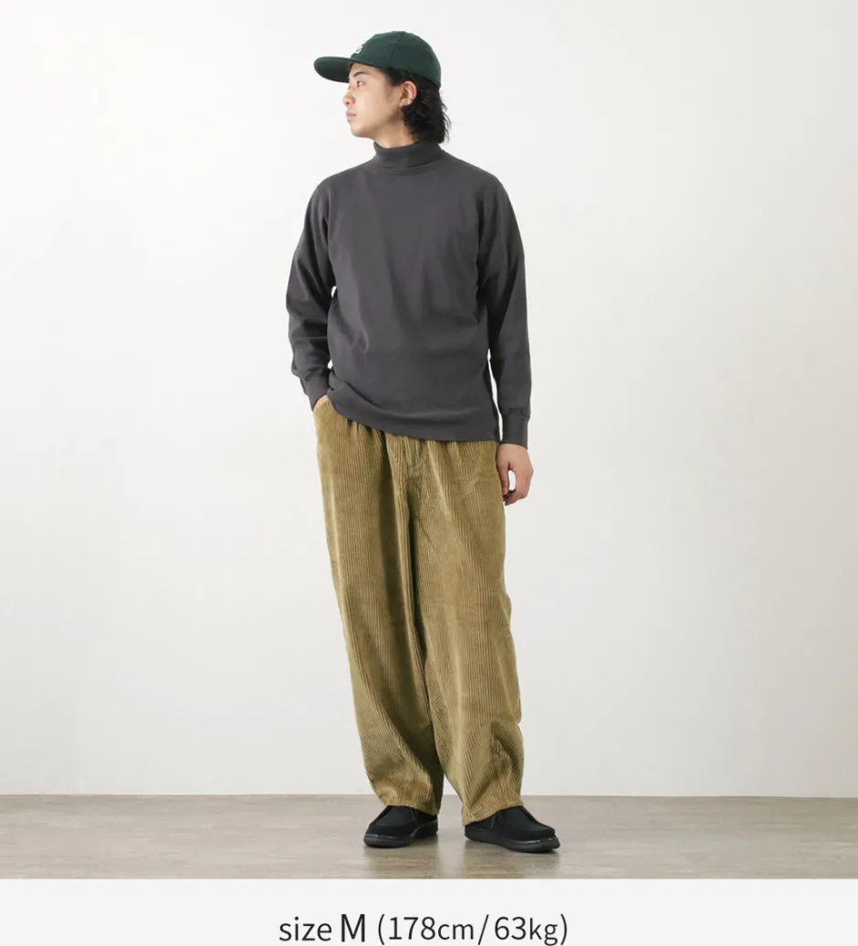 Trousers^SLOW HANDS / Wide Corduroy Poofy Tuck Pants
