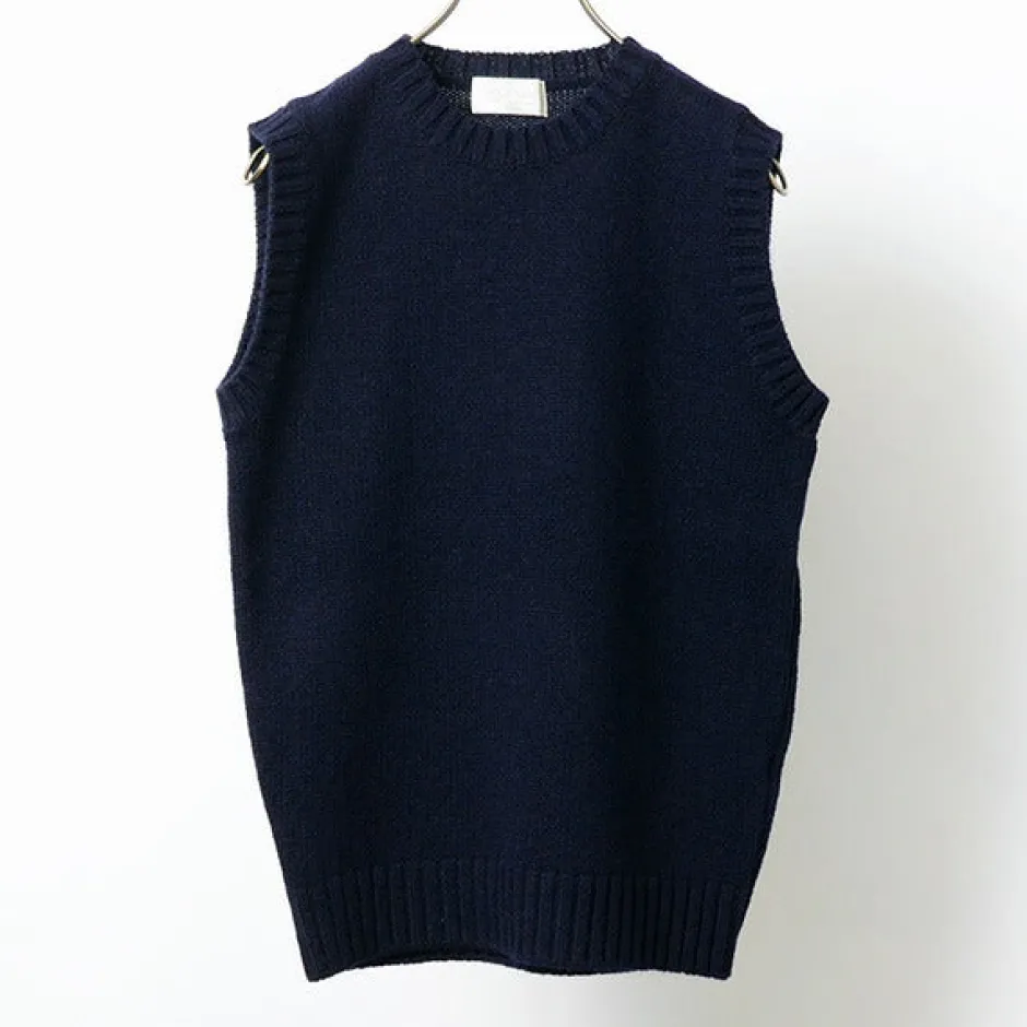 Knits^SOGLIA / LANDNOAH British Wool Crew Neck Knitted Vest