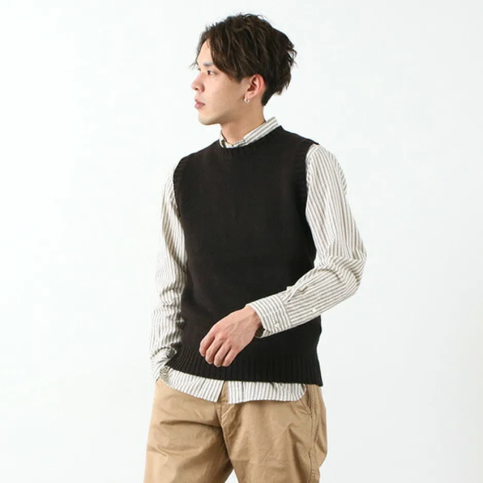 Knits^SOGLIA / LANDNOAH British Wool Crew Neck Knitted Vest