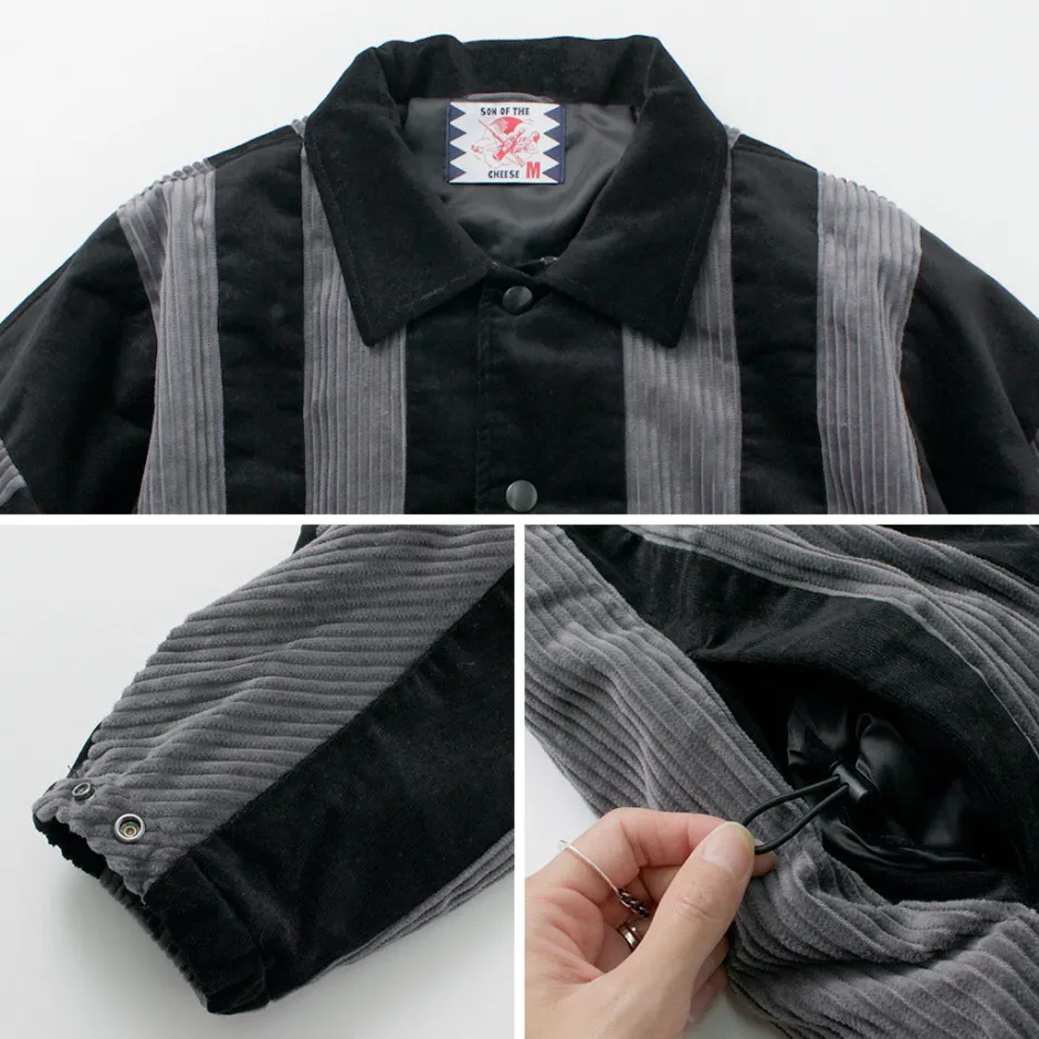 Jackets^SON OF THE CHEESE / Striped Corduroy Jacket black