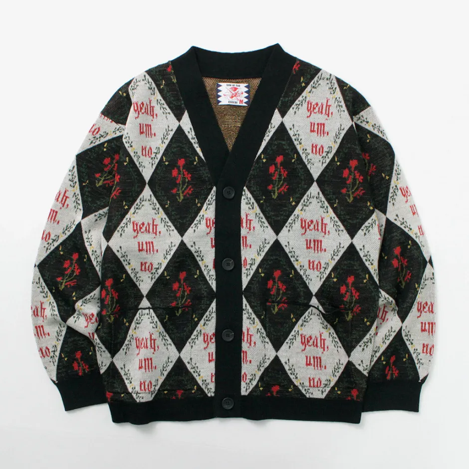 Cardigans^SON OF THE CHEESE / Yeah um no knit cardigan black