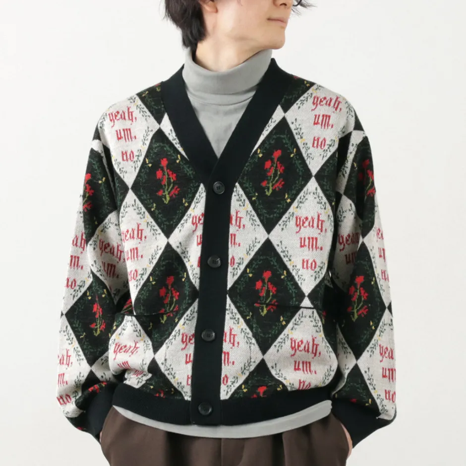 Cardigans^SON OF THE CHEESE / Yeah um no knit cardigan black