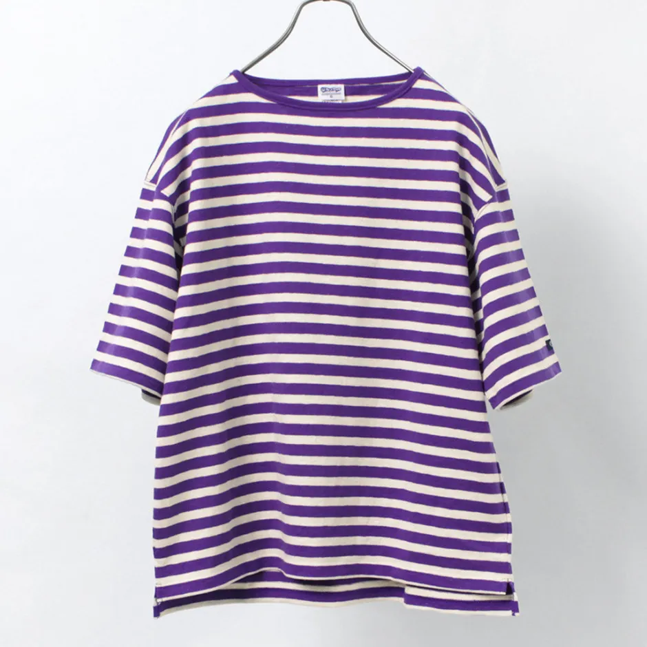 T-Shirts^TIEASY / HDCS Big stripe boat-neck T-shirt