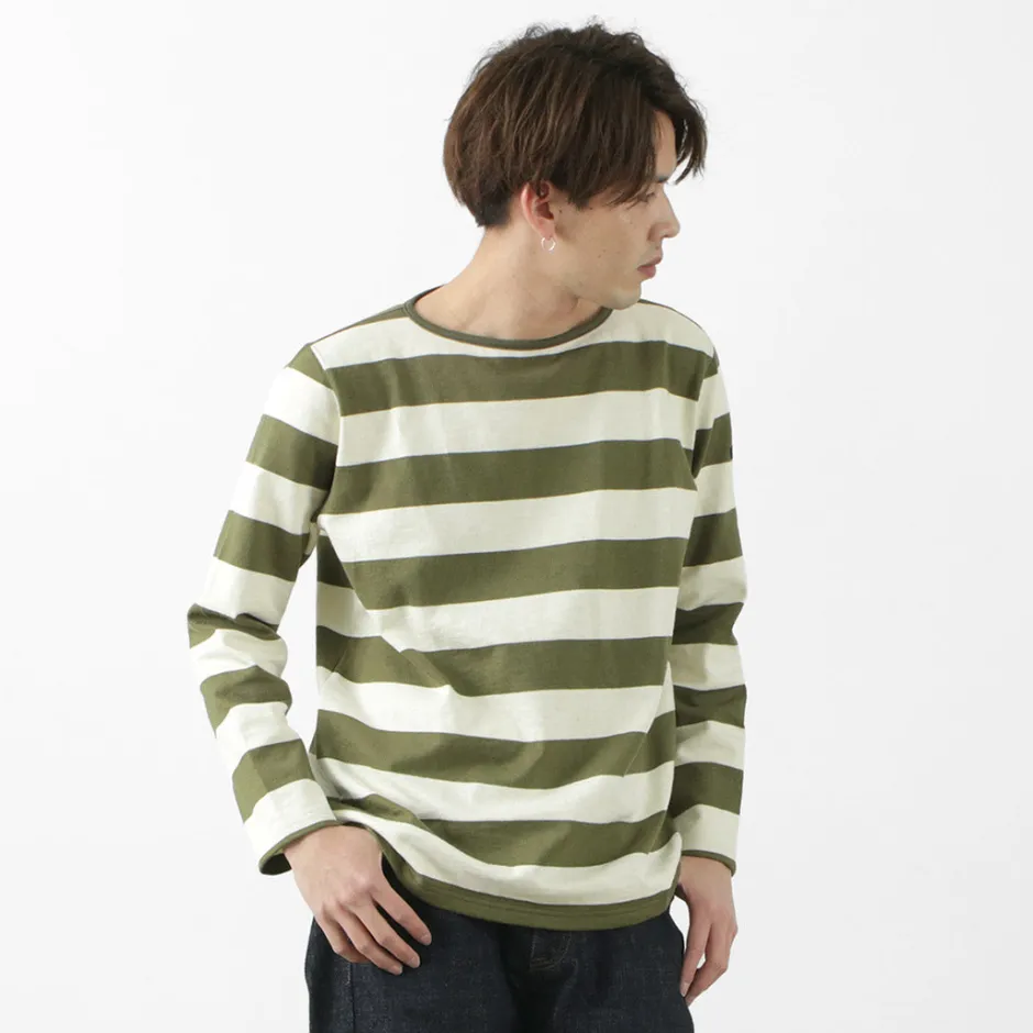 T-Shirts^TIEASY / HDCS Boat neck wide stripe basque shirt