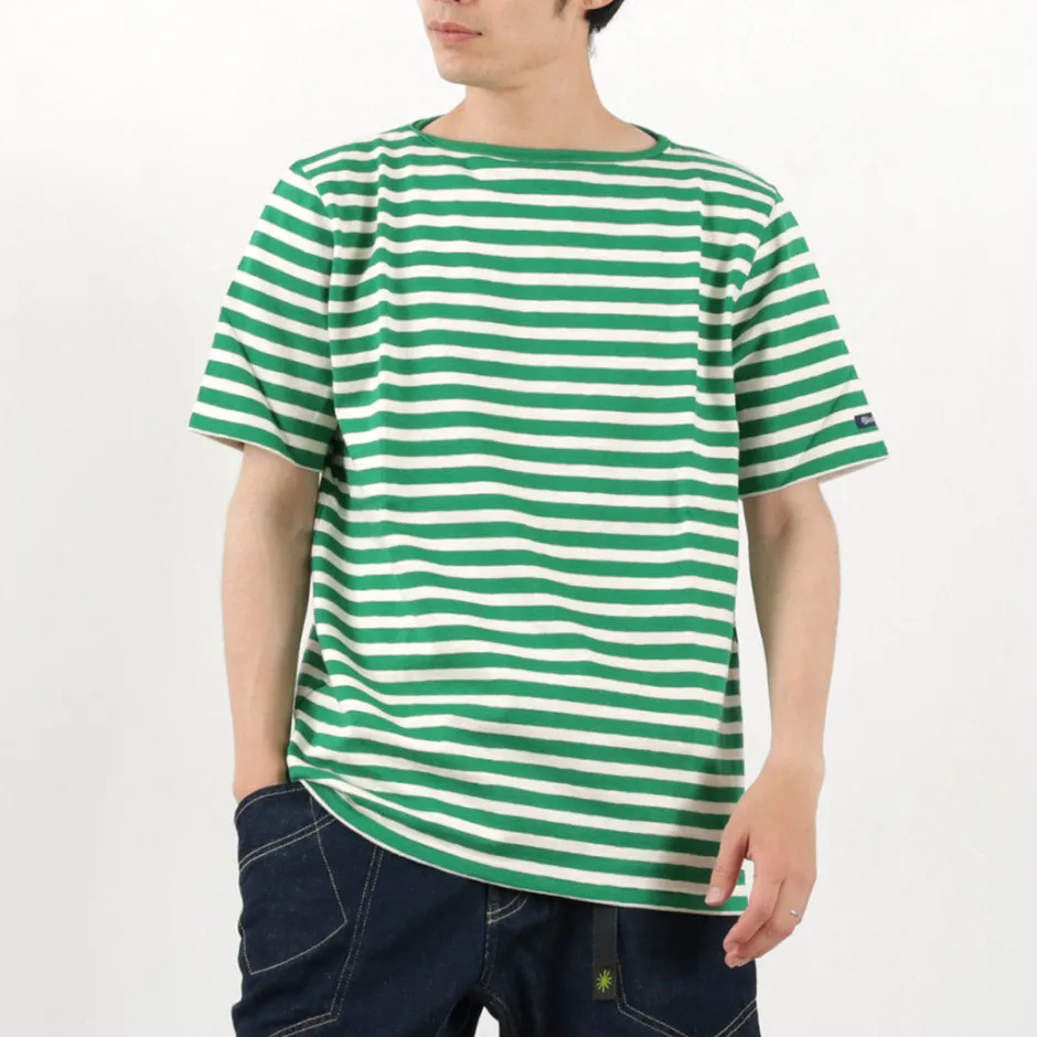 T-Shirts^TIEASY / HDCS Boatneck Short Sleeve Striped Basque Shirt