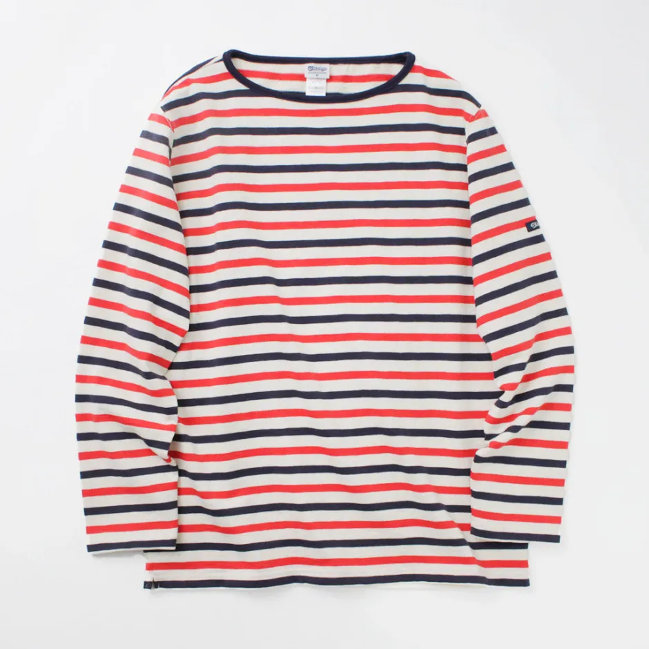 T-Shirts^TIEASY / HDCS Boatneck Striped Basque Shirt natural