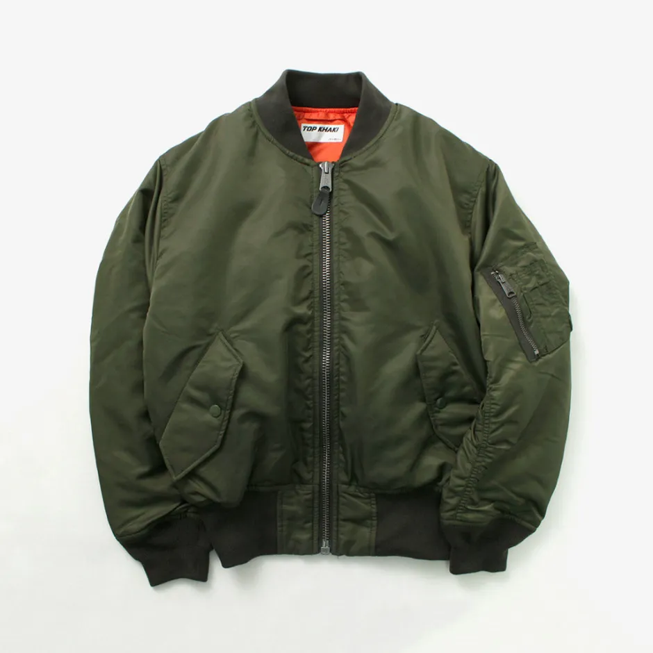 Jackets^TOP KHAKI / MA-1 Nylon Flight Jacket