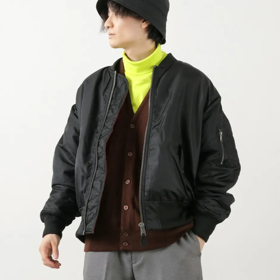 Jackets^TOP KHAKI / MA-1 Nylon Flight Jacket