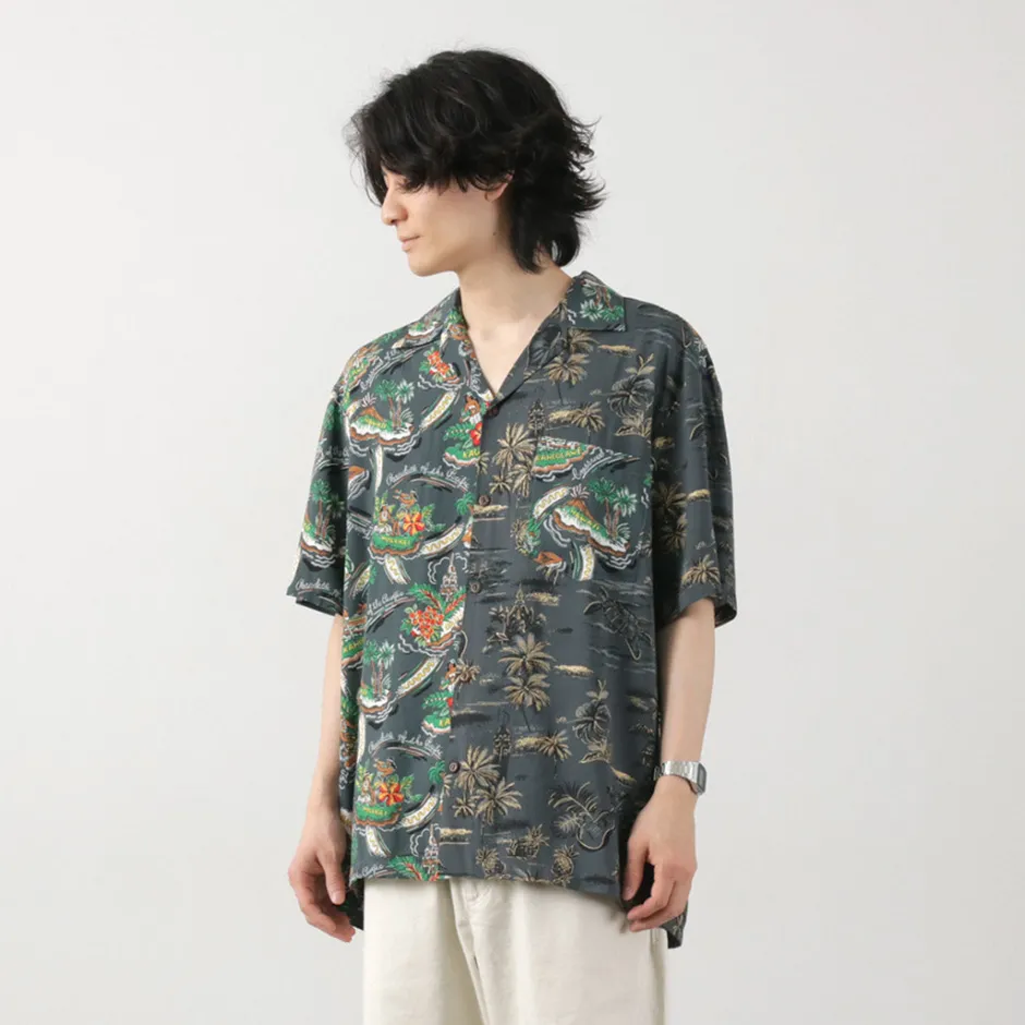 Shirts^TWO PALMS / Hawaiian Shirt Crazy Golden Vintage x Friendly Isle gray