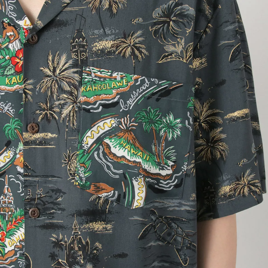 Shirts^TWO PALMS / Hawaiian Shirt Crazy Golden Vintage x Friendly Isle gray