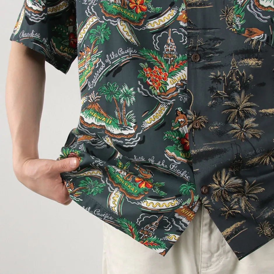 Shirts^TWO PALMS / Hawaiian Shirt Crazy Golden Vintage x Friendly Isle gray