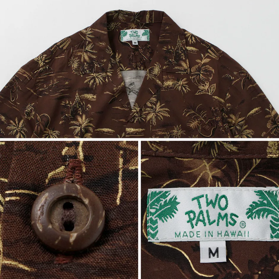 Shirts^TWO PALMS / Hawaiian shirt Golden Vintage brown