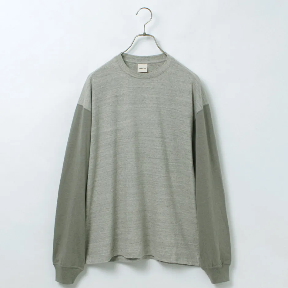 T-Shirts^UNDYED / Long Sleeve Combi T-Shirt Colored Organic Cotton