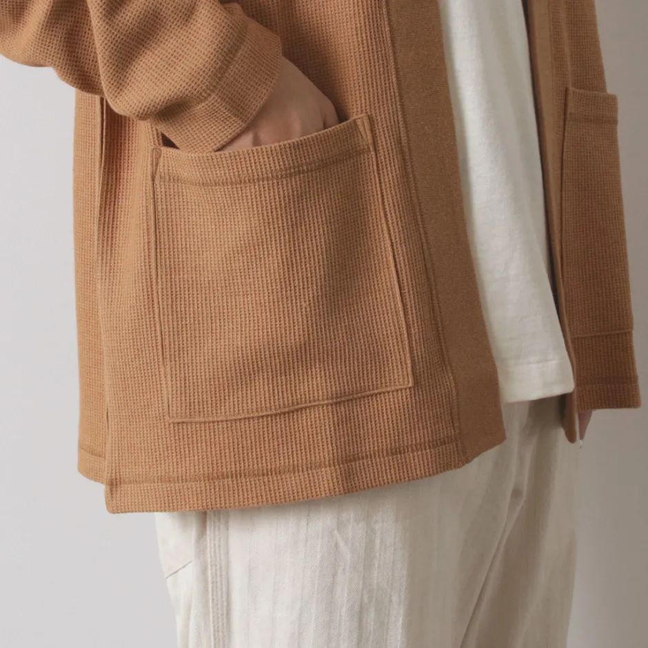 Cardigans^UNDYED / Waffle Cardigan Colored Organic Cotton
